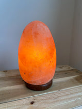 Himalaya zoutlamp ei-vorm, warm oranje gloeiend, 3.5 kg