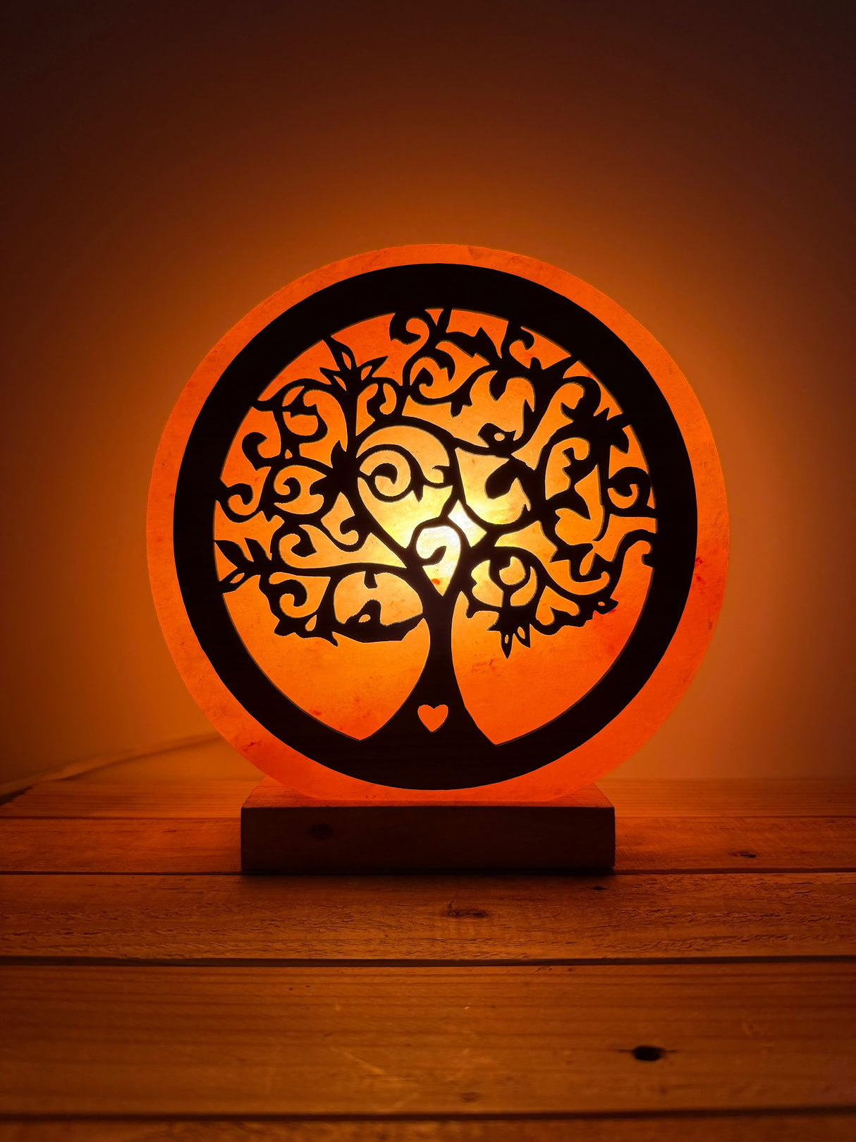 Himalaya-Salzlampe – Muschel mit Perle