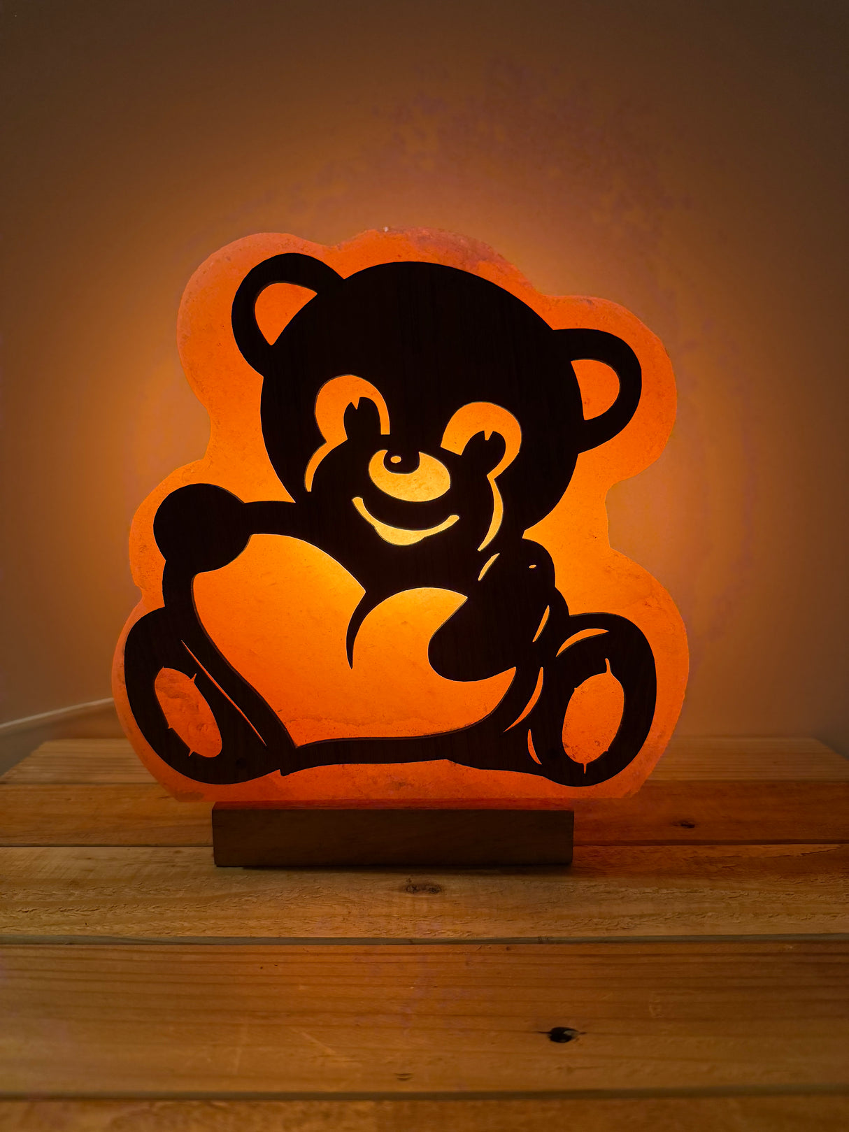 Himalaya-Salzlampe – Muschel mit Perle