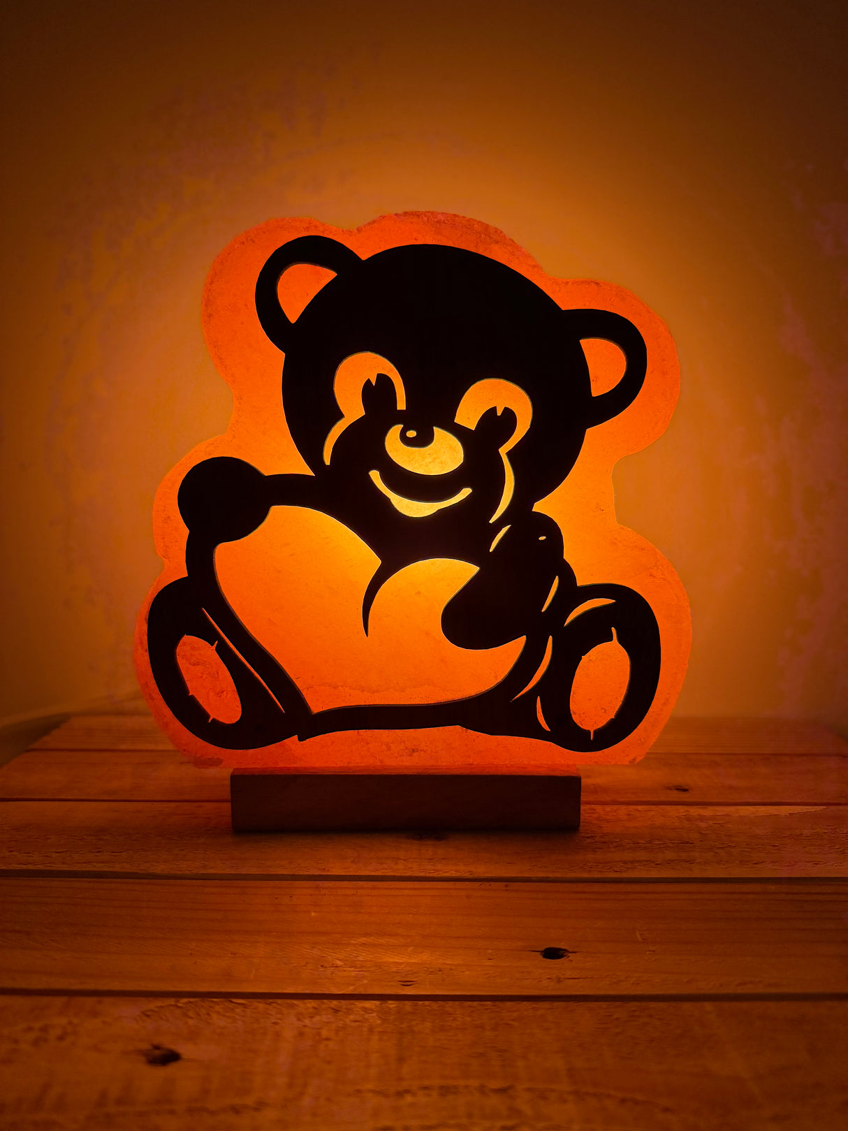 Himalaya-Salzlampe – Muschel mit Perle