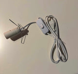 Weißes Netzkabel mit Ein-/Aus-Schalter für Himalaya Salzkristalllampen – E14 Fassung